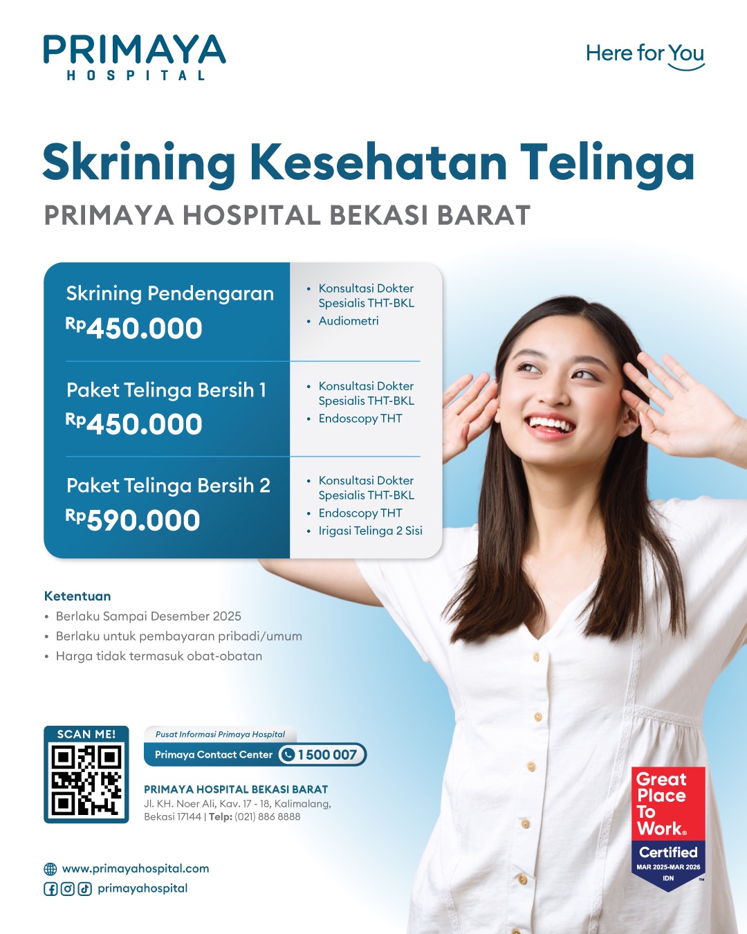 Skrining pendengaran Bekasi Barat